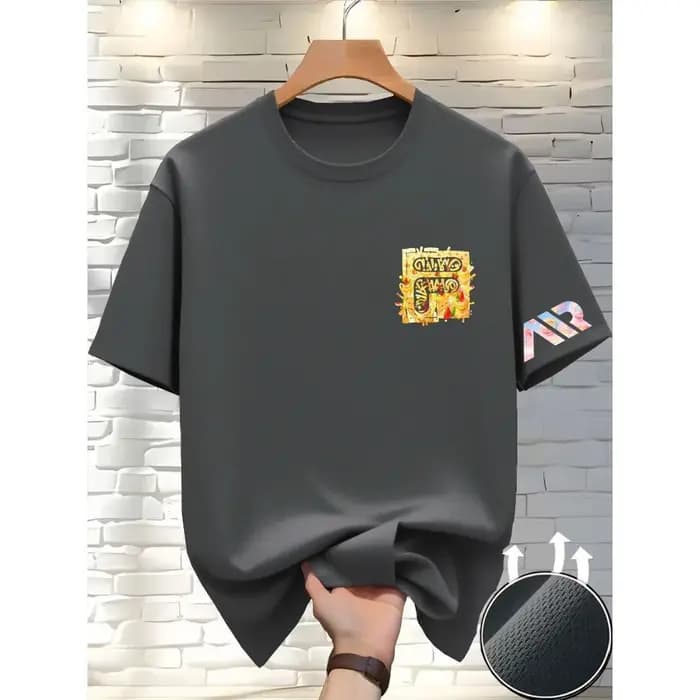 T-shirt décontracté à col ras du cou pour hommes/femmes, imprimé renard et léopard, tendance Y2K, haut de gamme, haute qualité, pour le sport et le fitness