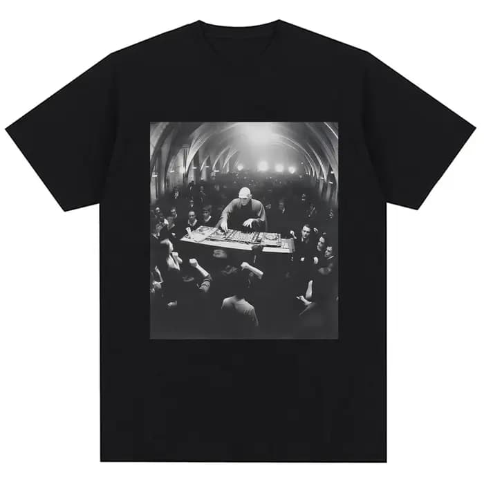 Drôle Dj Dark Lord Meme graphique T-shirt assistant Rave fête mode Vintage t-shirts hommes femmes en vrac coton
