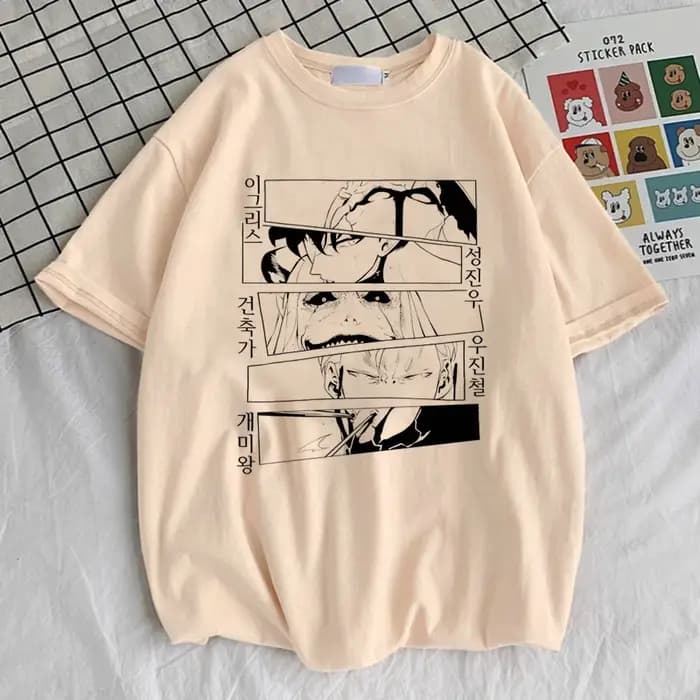 Solo nivellement chemise femmes esthétique graphique université hip hop t-shirt classique années 80