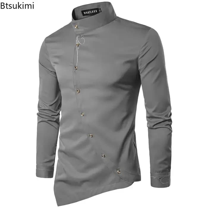 Chemise habillée homme 2026 à boutons obliques