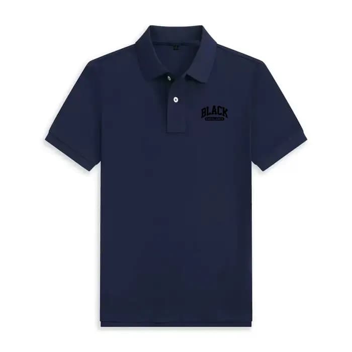 Polo à manches courtes pour hommes, noir, motif imprimé, haut de gamme, confortable, respirant, pour