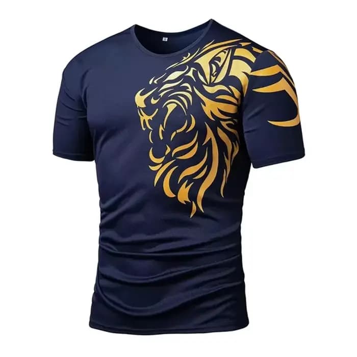 Tendance Lion graphique T-shirts pour hommes mode d'été séchage rapide 3D imprimé sport T-shirts amp