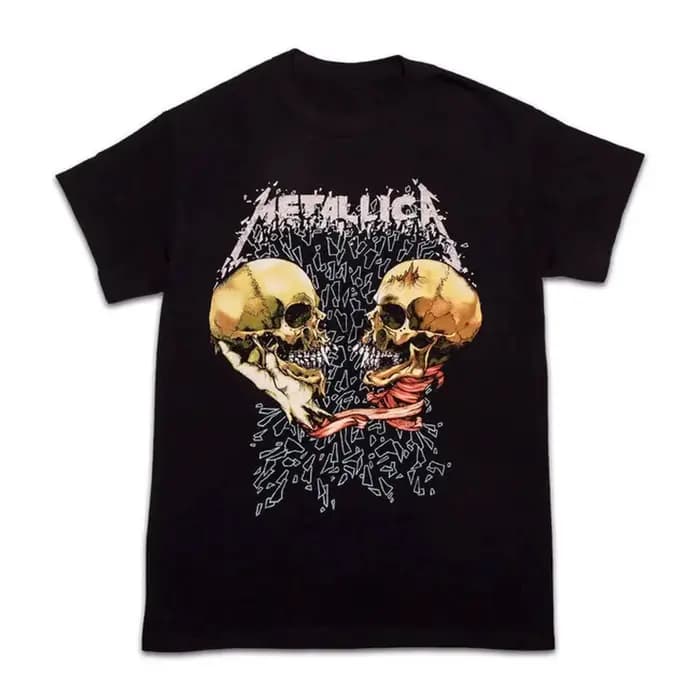 T-Shirt Wolf Metallica Band 100% coton