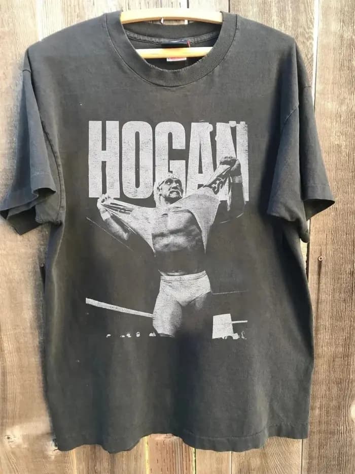 T-shirt Hulk Hogan noir et blanc