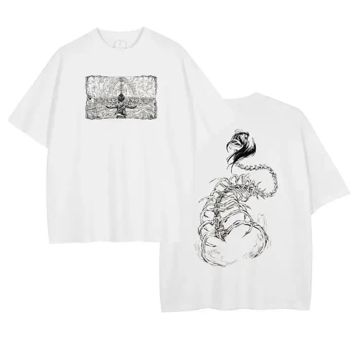 Eren Jaeger T-shirts Vintage lavé Anime t-titane a-attaque t-shirt Manga Shingeki no Kyojin Levi Mikasa manches courtes