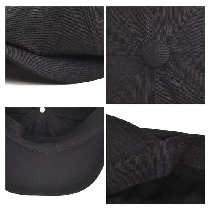 Casquette Gavroche BOTVELA en Coton Sergé pour Homme, Chapeau à Huit Panneaux pour Femme, Casquettes