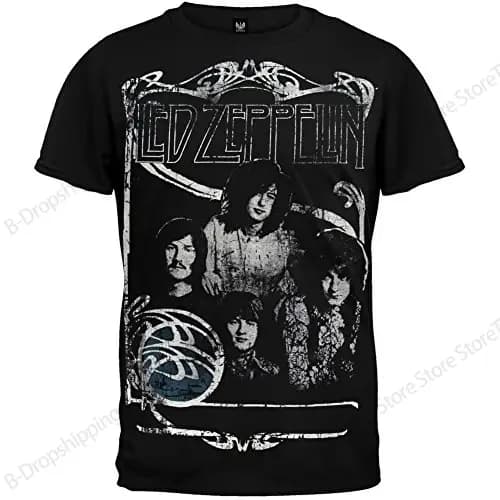 Nouveau T-shirt imprimé en 3D vintage Led Zeppelin pour hommes et femmes