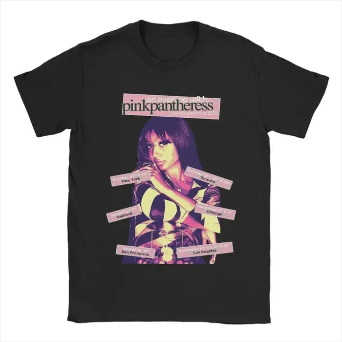 T-Shirt Novelty Singer Pink P-Pantheress pour hommes