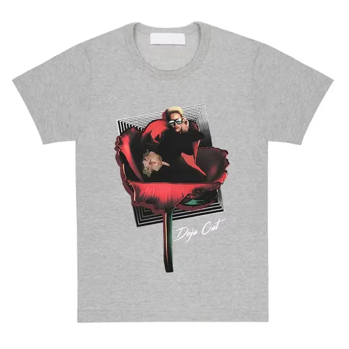VIE IN BLOOM T-SHIRT Doja chat mode chanteur graphique t-shirts coton à manches courtes femme