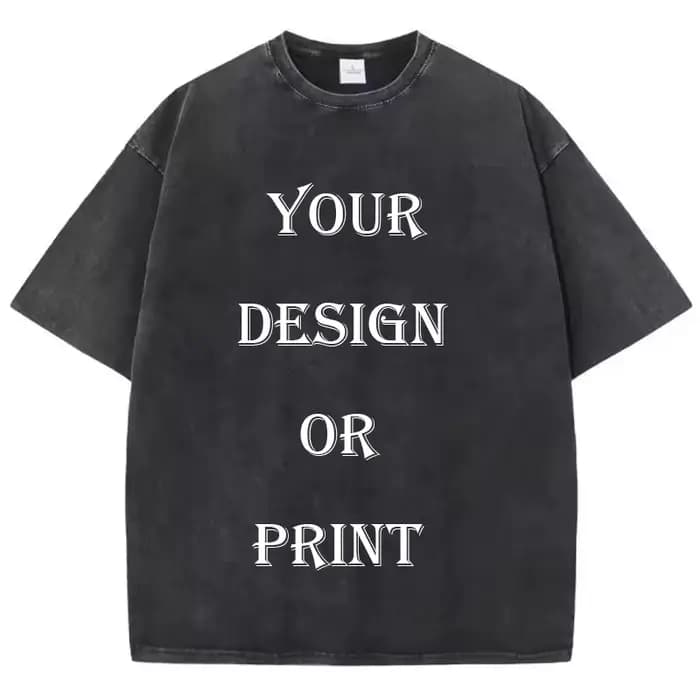 T-shirt unisexe en coton lavé