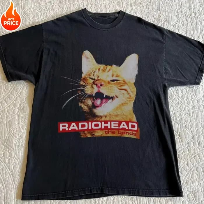 Été nouveau T-shirt pour hommes Radiohead la courbure drôle à manches courtes chemise noire T-shirt