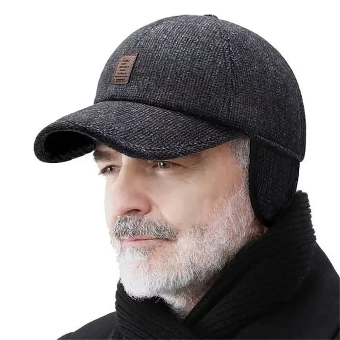 Casquette de Baseball d'hiver chaude coupe-vent en laine épaisse tricotée