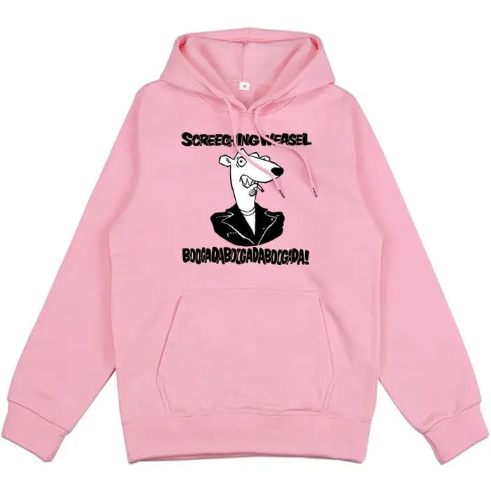 Sweats à capuche unisexes à la mode, bande de belette hurlante, impression graphique de dessin animé drôle PVD, streetwear hip hop masculin, vêtements à capuche
