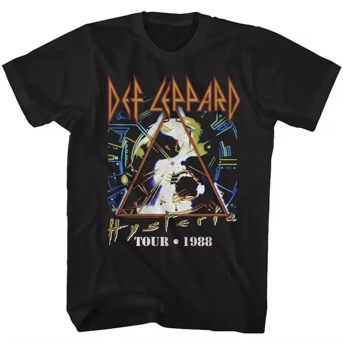 T-shirt à imprimé graphique du groupe de hard rock britannique Def Leppard