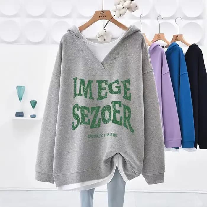 Sweat-shirt à capuche pour femmes deux pièces en Promotion basique 2025 tendance Kpop Designer nouveauté nouveau col en
