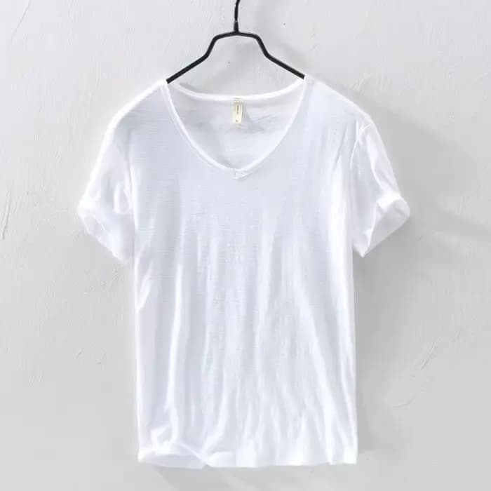 T-Shirt rétro à bords bruts pour hommes