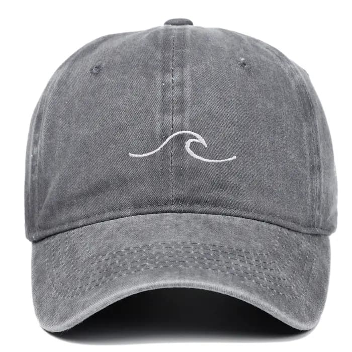 Nouvelle Casquette de Baseball Brodé Tendance 2026 à Motif Vague Ondulée, Casquette de Baseball en C