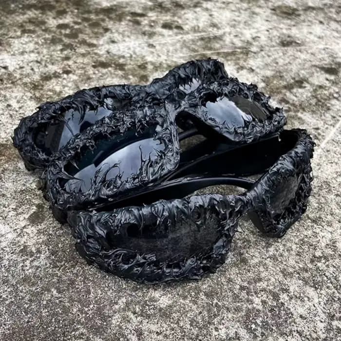Hu 1919-Lunettes de Soleil Punk pour Homme et Femme, Personnalité, Y2K, Hip-Hop, Rétro, Desinger, Drôle, ix, Lunettes Exagérées, Lunetterie