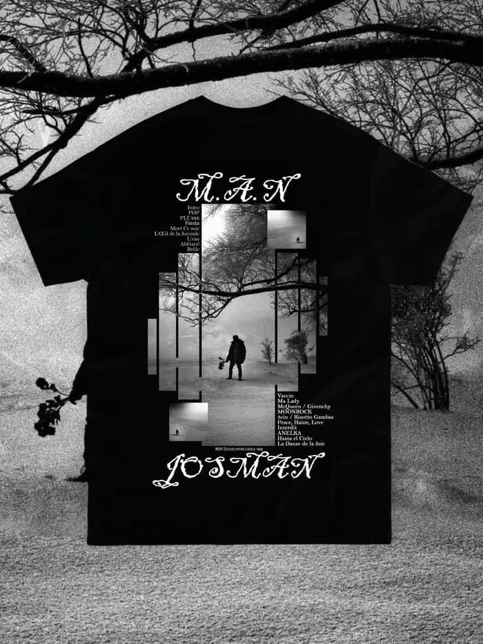 T-shirt graphique du rappeur chanteur français Josman
