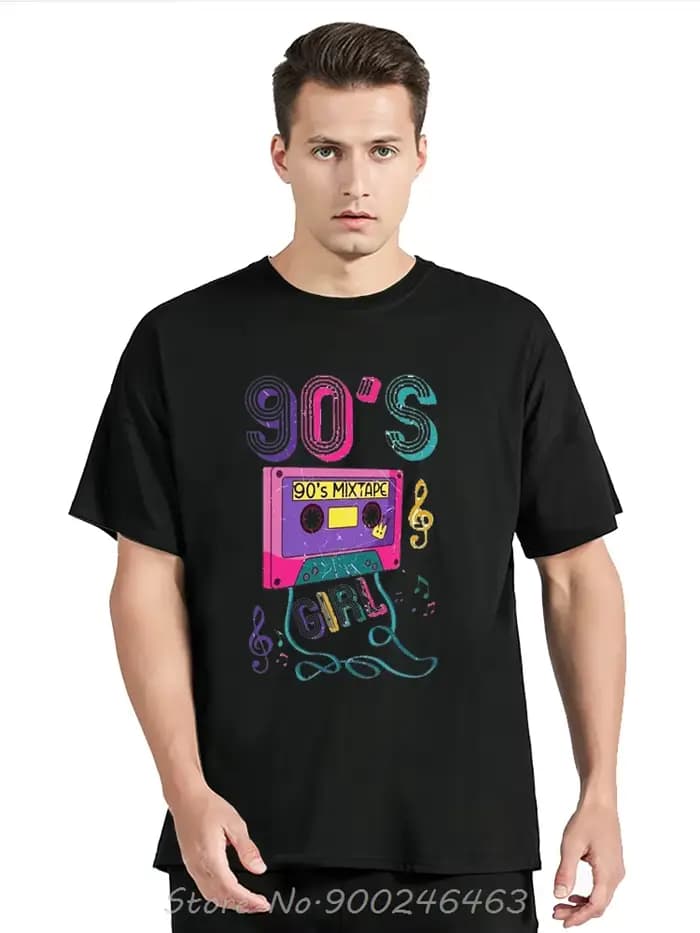 Drôle né en édition limitée des années 90 Cassette T-Shirt graphique mode cadeaux d'anniversaire-années t-shirts Vintage