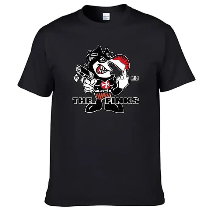 T-shirt Hurcycles Club The Finks Mc pour homme, chemise 100% coton, N01