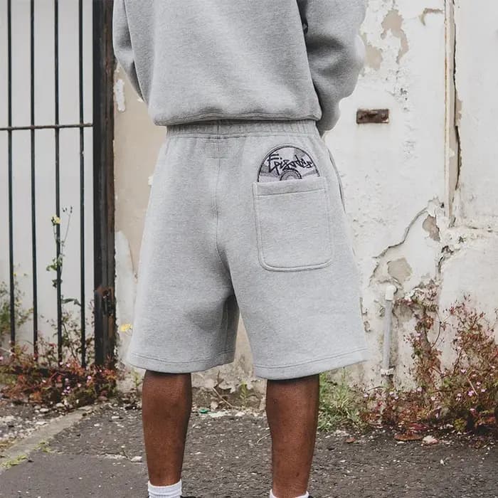 Shorts de jogging décontractés gris chiné pour homme