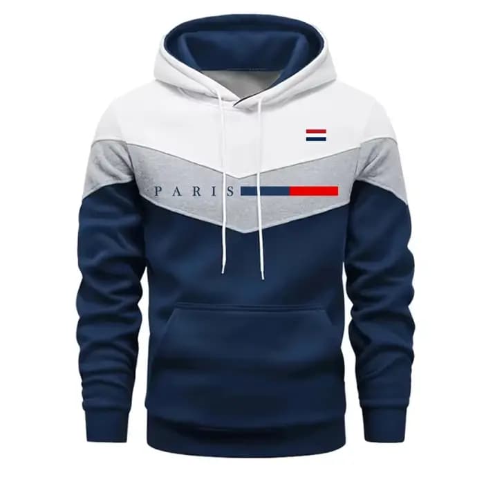 Nouvelle Collection 2026 : Ensemble Homme Tendance – Sweat à Capuche et Pantalon de Jogging Imprimé Paris – Tenue Décontractée Urbaine et Sportive