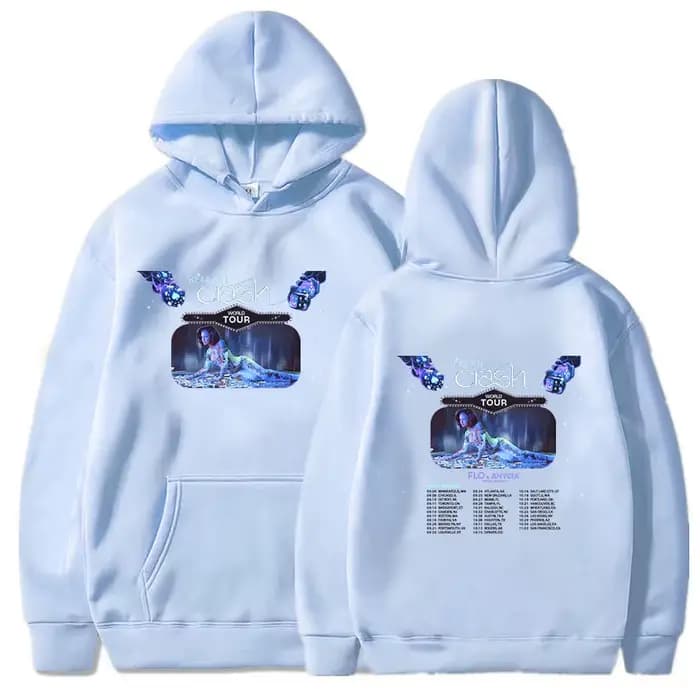 Kehlani-Pull à capuche Crash World Tour avec impression graphique pour femme