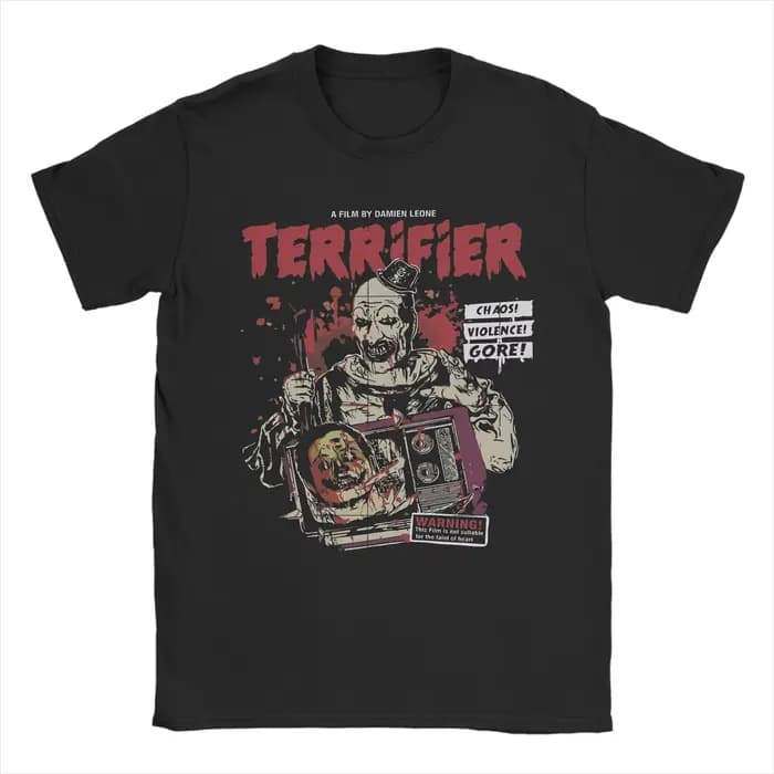 Clown horreur Terrifier T-Shirts pour hommes 100% coton Hipster