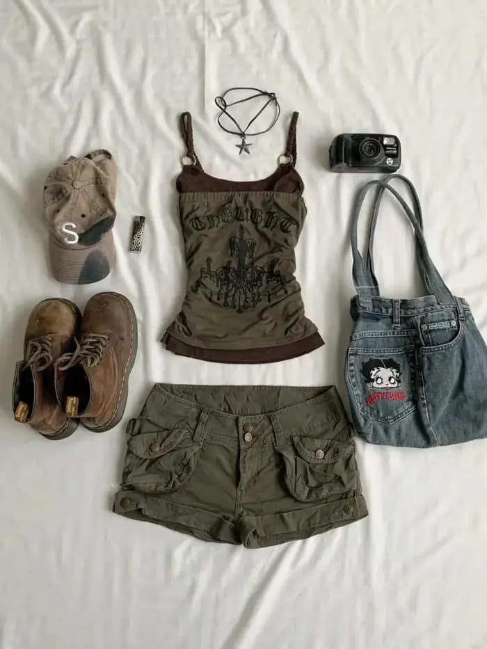 Streetwear 2 pièces ensemble fronde Y2k vêtements mince Sexy Goth Punk Vintage lettre imprimer esthétique Harajuku Grunge 2000s Emo coton t-shirt
