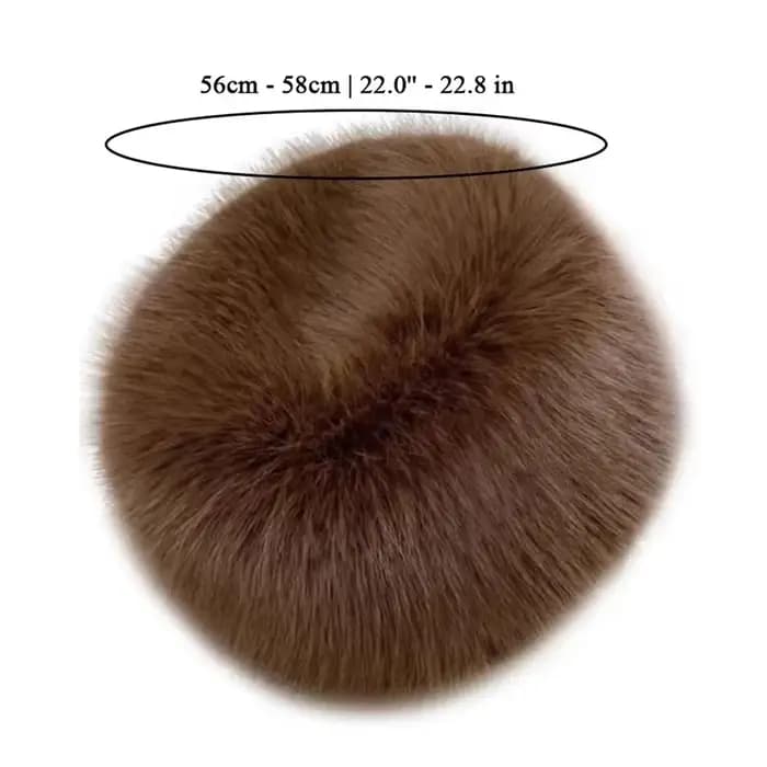 Chapeau seau en fourrure moelleuse en peluche