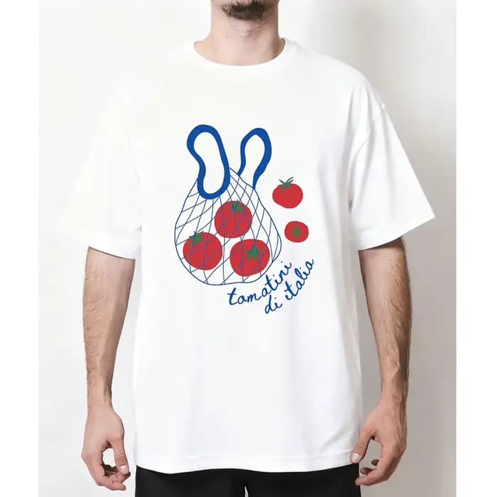 T-shirt en coton à col rond pour femme et homme