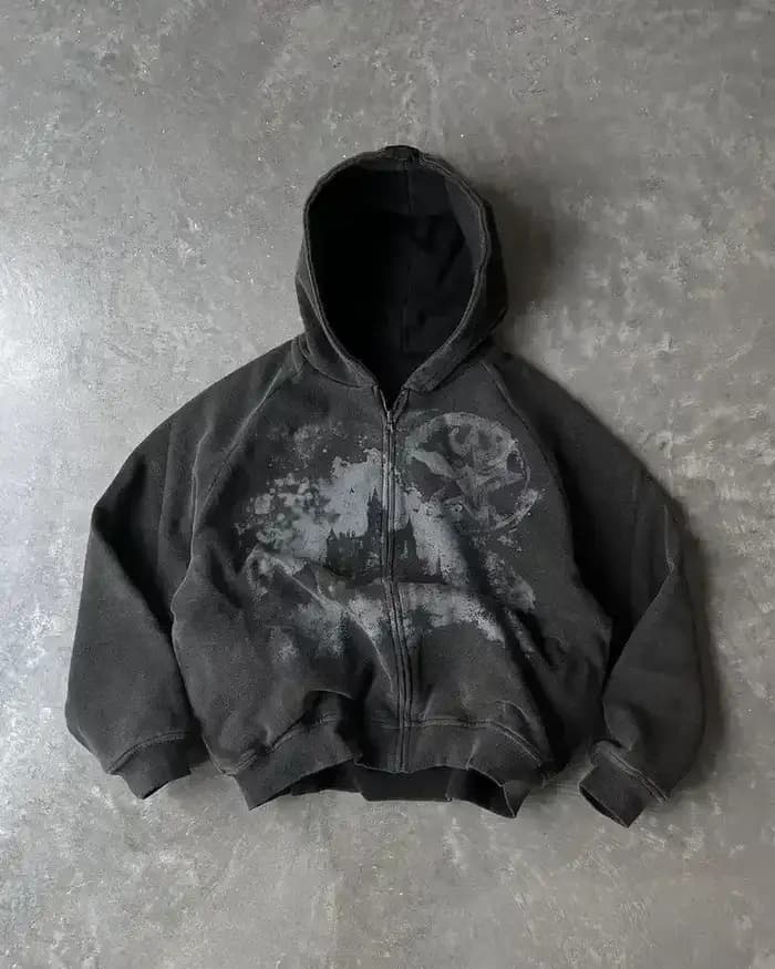 Sweat-shirt à capuche zippé pour homme