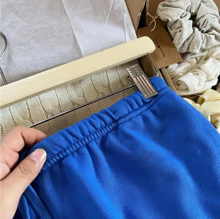 Mode électrique bleu cordon Joggers pantalons de survêtement femmes automne décontracté taille haute pantalon à jambes