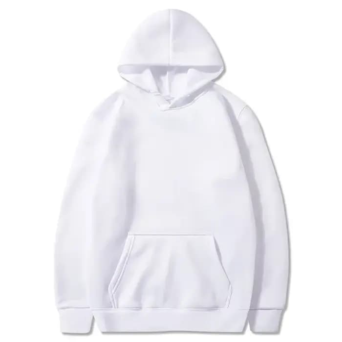 Mode décontracté polaire sweat à capuche pour homme en gros plaine blanc pull à capuche unisexe pas