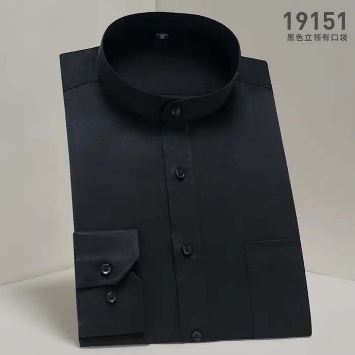 Chemise à col montant pour hommes