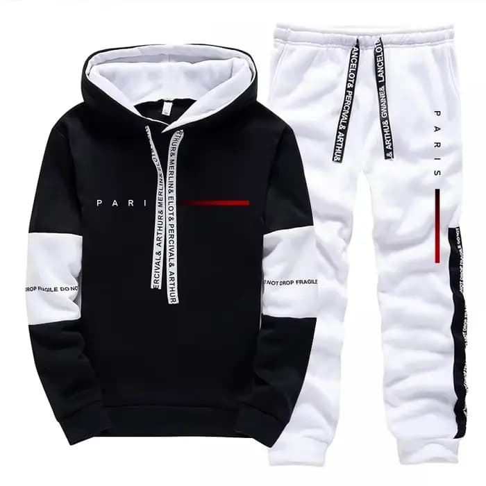 Ensemble homme : Sweat à capuche et pantalon de jogging – Style Parisien