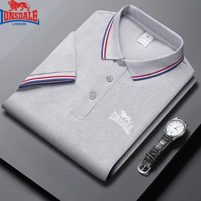 Brodé LONSDALE nouveau Polo d'été hommes de haute qualité