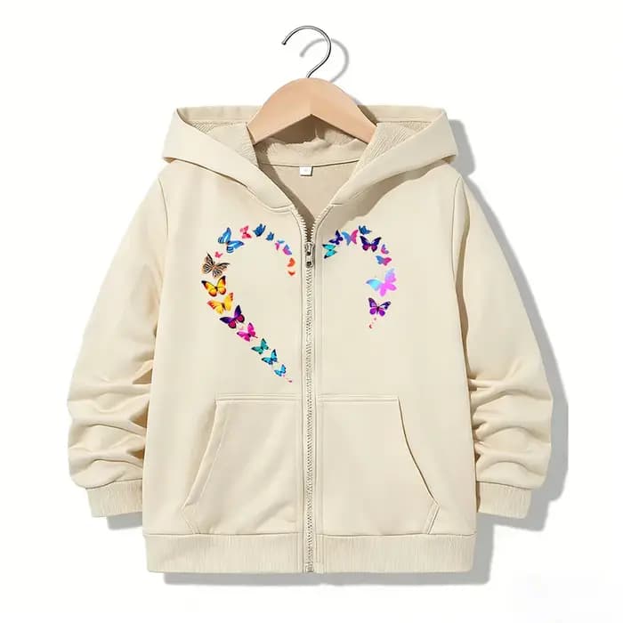 Sweat à capuche zippé Y2K pour garçons et filles