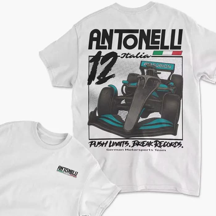 T-shirt unisexe 100% coton du champion du Grand Prix Kimi Antonelli