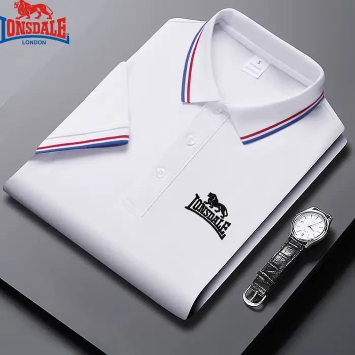 Brodé LONSDALE nouveau Polo d'été hommes de haute qualité
