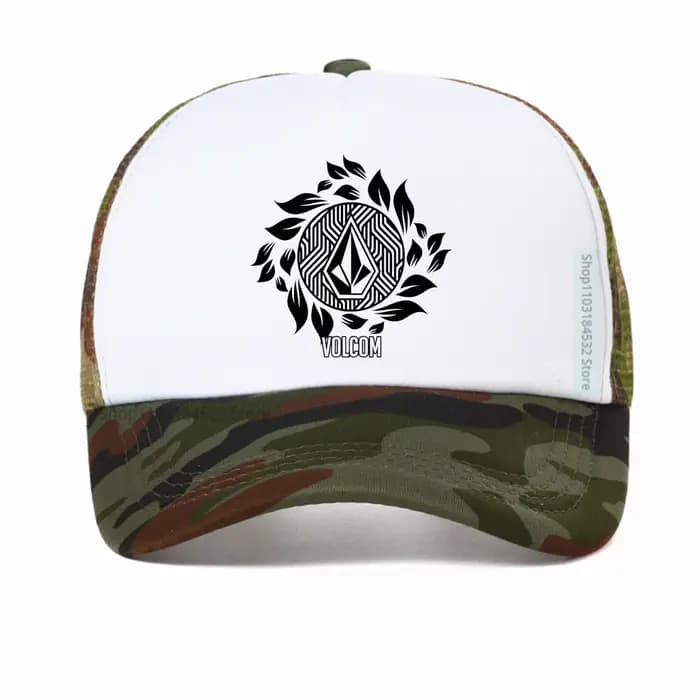Casquette de baseball simple imprimée V-Volcoms pour homme – Tendance estivale
