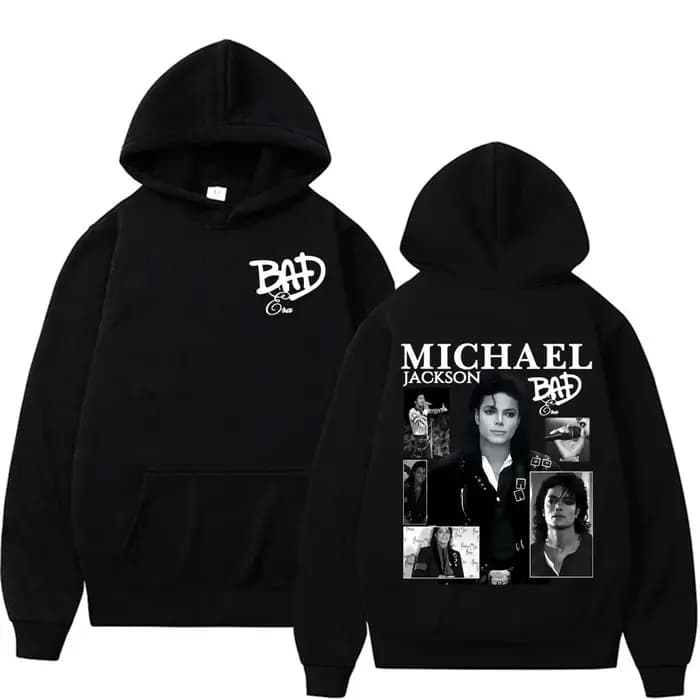 Sweat-shirt à capuche King of Pop Michael Jackson Bad Era Album pour hommes et femmes