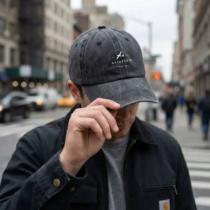 Casquette de baseball tendance Esar Aviation Company avec logo