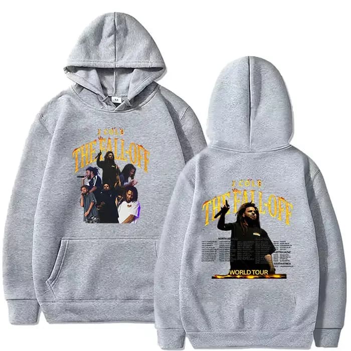 J.Cole The Fall Off World Tour 2026 Sweat à capuche pour homme Hip Hop Pop Music Pullover Sweatshirt Unisexe Vintage Oversized Hoodies Streetwear