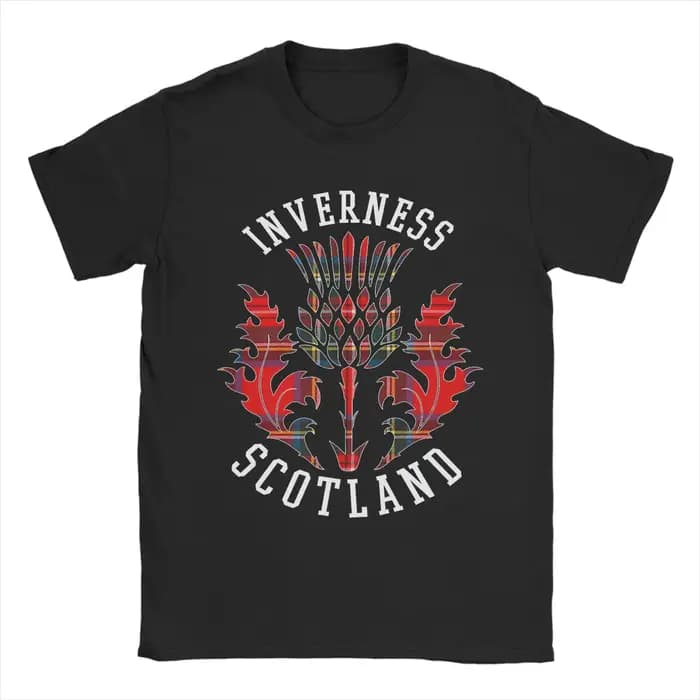 T-Shirt décontracté à col ras du cou pour hommes, en pur coton, avec emblème de tournesol écossais,