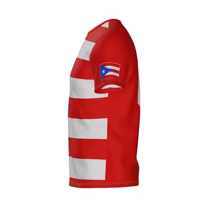 Puerto Rico Drapeau Badge Graphique T-shirts Football Sports 3D Imprimé T-shirt Unisexe Maillots Équipe Costume De Mode