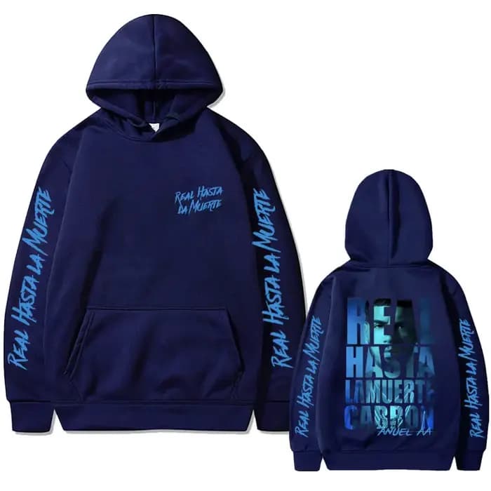 Sweat à capuche imprimé Real Hasta La Muerte pour hommes et femmes