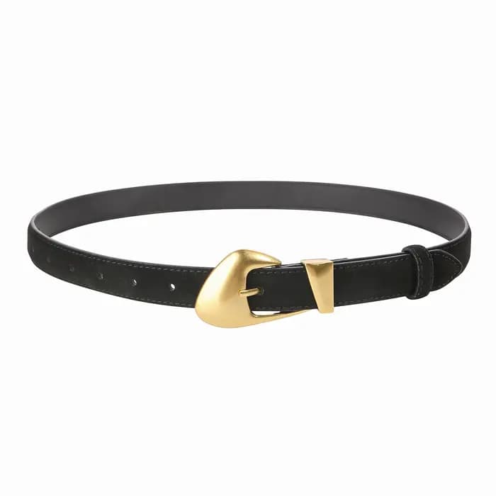 Ceinture de luxe en cuir de vache et daim pour femmes
