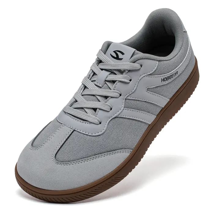 HOBIBEAR chaussures à bout large hommes femmes tissu minimaliste Sneaker à lacets